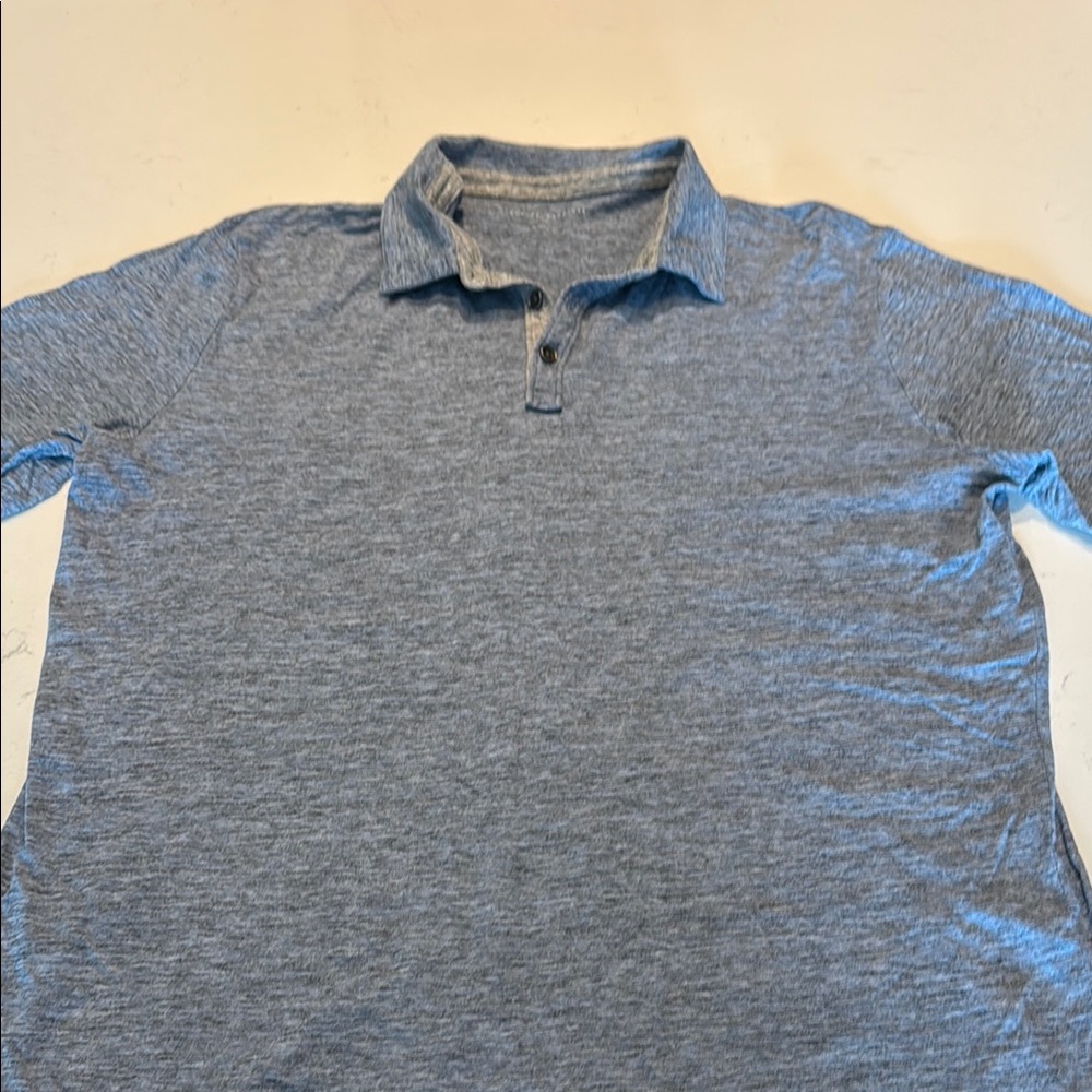 Robert Barakett  Blue Polo Shirt with Knit Texture XL